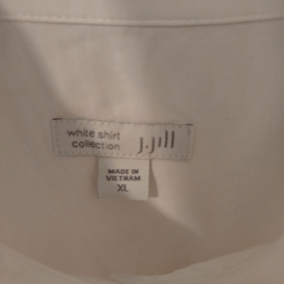 JJill White Button Down TUNIC Xlarge - Picture 5 of 7